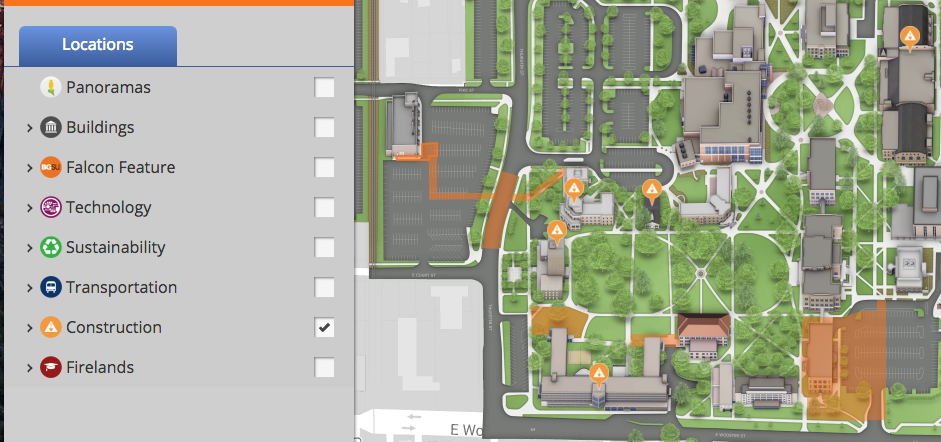 The Bg News Interactive Campus Map Now Available Concept3d