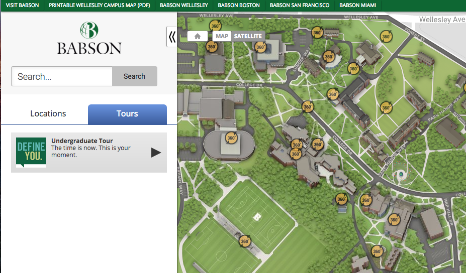 Babson College Creates New Digital Hub With Interactive Map
