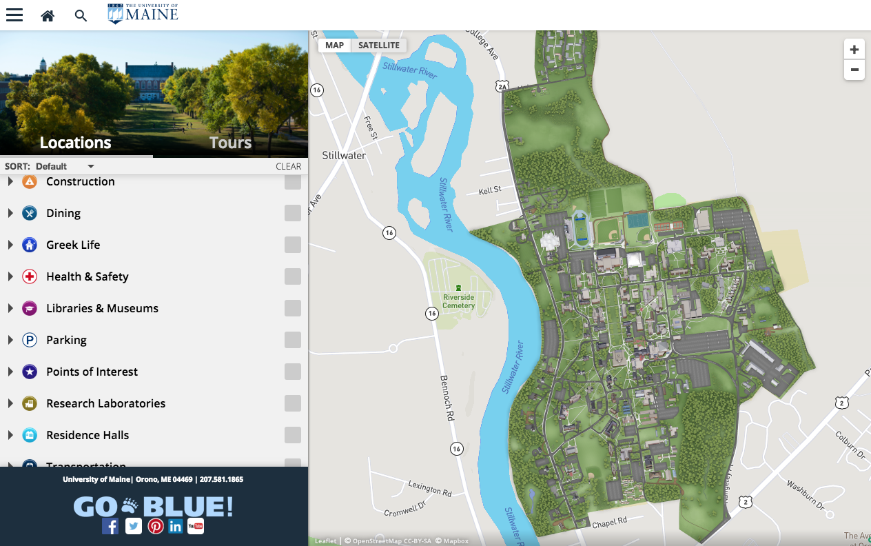 University Of Maine Launches Concept3d Interactive Map And Virtual